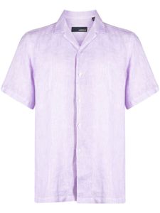 Lardini short-sleeved linen shirt - Violet