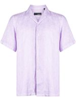 Lardini short-sleeved linen shirt - Violet - thumbnail