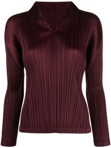 Pleats Please Issey Miyake haut plissé MC October - Rouge