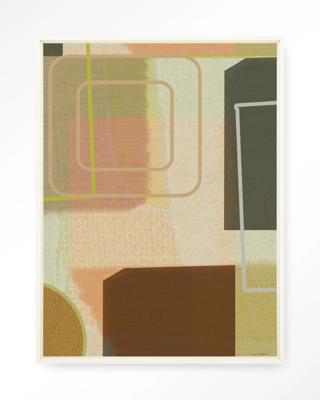 Urban Cotton Wandkleed 'Serve' 80 x 110cm in Floating Frame - off white