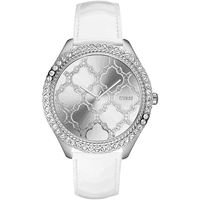 Guess horlogeband W0579L3 Leder Wit 20mm + wit stiksel - thumbnail