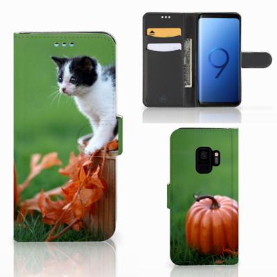 Samsung Galaxy S9 | Telefoonhoesje | Met pasjeshouder | Kitten