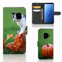 Samsung Galaxy S9 | Telefoonhoesje | Met pasjeshouder | Kitten