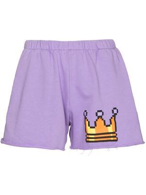 Natasha Zinko short de sport à imprimé Pixel - Violet