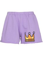 Natasha Zinko short de sport à imprimé Pixel - Violet