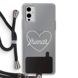 Friends heart pastel: OnePlus 9 Transparant Hoesje met koord