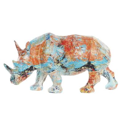 Decoratieve figuren DKD Home Decor 34 x 12,5 x 16,5 cm Multicolour Neushoorn Modern