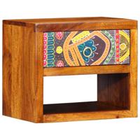 Nachtkastje met lade Bruin 40 x 35 x 35 cm Massief acaciahout