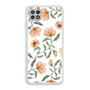 Peachy flowers: Samsung Galaxy A22 4G Transparant Hoesje