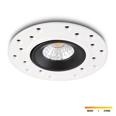 Trimless LED-inbouwspot Sola zwart 5W dim-to-warm