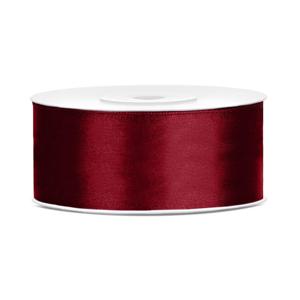 Sierlint satijn - Bordeaux rood - 2.5 cm/25 mm x 25 meter - Cadeaulint satijnlint/sierlinten - Hobby