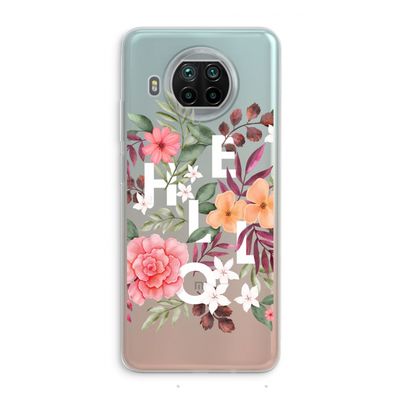 Hello in flowers: Xiaomi Mi 10T Lite 5G Transparant Hoesje