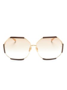 Linda Farrow lunettes de soleil Margot - Marron