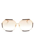 Linda Farrow lunettes de soleil Margot - Marron