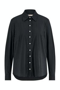 Studio Anneloes Bobby Pearl Pinstripe Blouse 09560 Blouse 9011 Black/off White