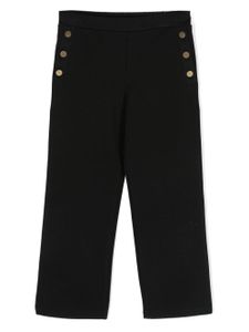 Pinko Kids pantalon élastiqué à plaque logo - Noir