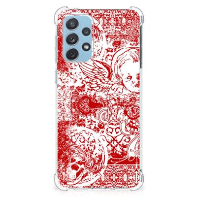 Extreme Case Samsung Galaxy A73 Angel Skull Rood