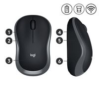 Logitech M185 muis Kantoor Ambidextrous RF Draadloos Optisch 1000 DPI - thumbnail