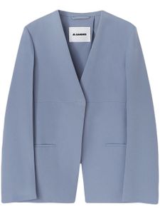 Jil Sander blazer à dos ouvert - Bleu