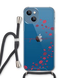 Kusjes: iPhone 13 Transparant Hoesje met koord