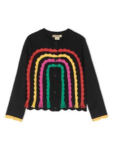 Stella McCartney Kids cardigan à motif arc-en-ciel - Noir