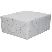 4x Rollen inpakpapier/cadeaupapier geboorte/sterren dubbelzijdig blauw/roze 300 x 70 cm