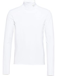 Prada t-shirt en jersey à col montant - Blanc