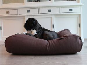 Dog's Companion® Hondenbed chocolade bruin (meubelstof) Medium
