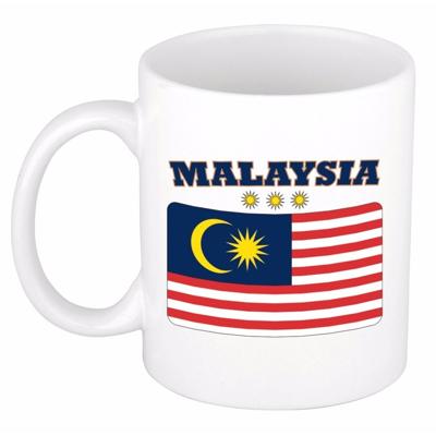 Koffie mok - Maleisie - vlag print - 300 ml - wit - keramiek - Supporters - Landen - Beker Koffie mok - Maleisie - vlag print - 300 ml - wit - keramiek - Supporters - Landen - Beker