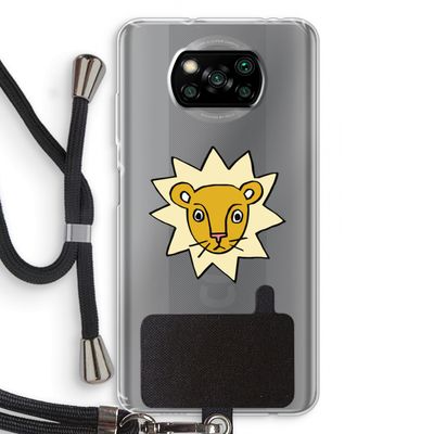Kleine leeuw: Xiaomi Poco X3 NFC Transparant Hoesje met koord