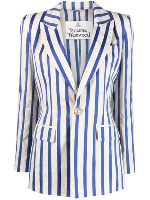 Vivienne Westwood blazer en coton à rayures - Tons neutres