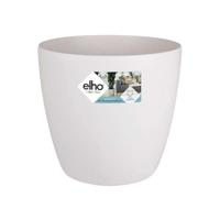 Vaso da fiori rotondo ELHO Bruxelles Wheels 47 - Bianco - Ø 47 x H 44 cm - interno - 100% riciclato