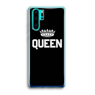Queen zwart: Huawei P30 Pro Transparant Hoesje