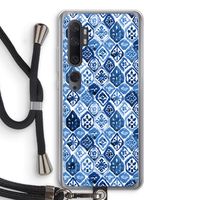 Blauw motief: Xiaomi Mi Note 10 Transparant Hoesje met koord
