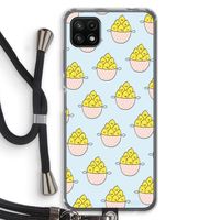 Citroenen: Samsung Galaxy A22 5G Transparant Hoesje met koord
