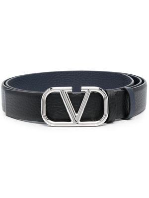 Valentino Garavani ceinture réversible à détail Vlogo - Noir