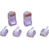 encitech RJ48-10P10CR RJ45-connector 6510-0104-05 Stekker, recht Aantal polen 10P10C Transparant 1 stuk(s)