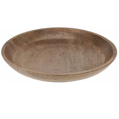 H&S Collection Dienblad - 40 cm - hout - rond - Kaarsenplateau - tafeldecoratie