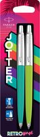 Parker Jotter Originals balpen 80'S Retro Wave, blister van 2 stuks (groen en blauw)