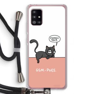 GSM poes: Samsung Galaxy A51 5G Transparant Hoesje met koord