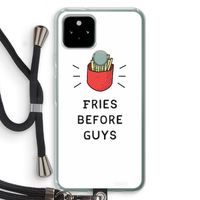 Fries before guys: Pixel 5 Transparant Hoesje met koord