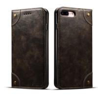 Voor iPhone 8 plus/7 plus barokke eenvoudige horizontale Flip lederen draagtas met houder & kaartsleuven & portemonnee (zwart)