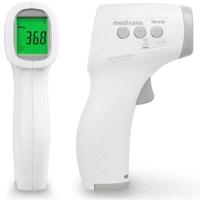 Contactloze thermometer TM A79 medisana. Visuele (3 kleuren) en hoorbare alarmen. Gecertificeerd medisch hulpmiddel. 50 herinneringen.