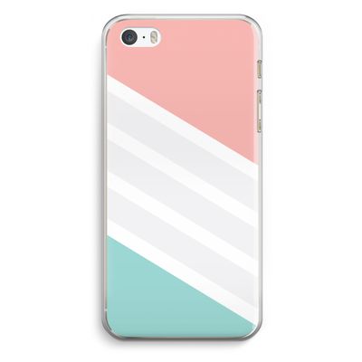 Strepen pastel: iPhone 5 / 5S / SE Transparant Hoesje