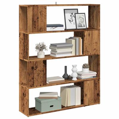 Boekenkast / kamerscherm 100x24x124,5 cm oud houtkleurig