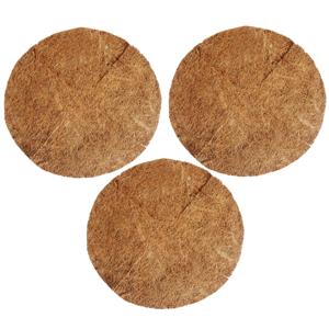 Esschert Desig Inlegvel - 3x stuks - kokos - voor hanging basket - 25 cm - kokosinleggers