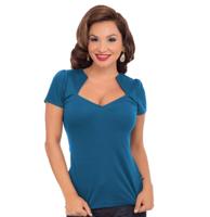 Steady Sophia Top Teal-XXL
