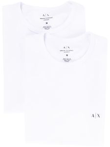 Armani Exchange lot de t-shirts à logo imprimé - Blanc