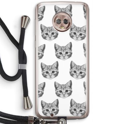 Kitten: Motorola Moto G6 Transparant Hoesje met koord