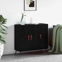 Dressoir Zwart 90 x 34 x 80 cm Bewerkt hout